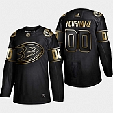 Ducks Customized Black Gold Adidas Jersey